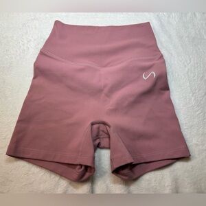 TLF Seamless High-Waist Women’s Active Shorts in Dusty Rose